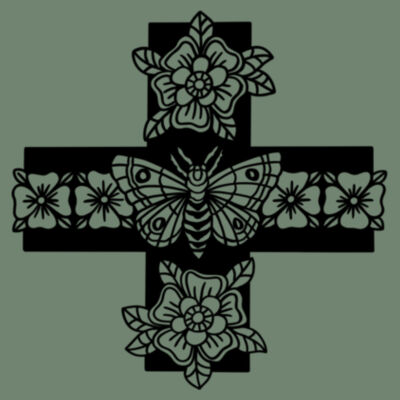 Moth Cross Tee Design