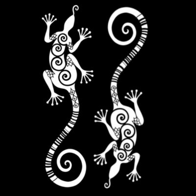 Lizard in White Design