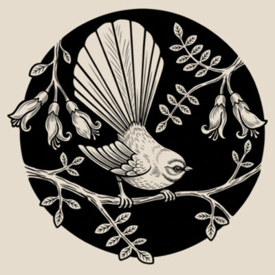 Fantail cushion Black Design