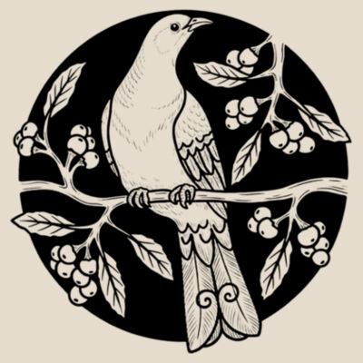 Kereru in Black Cushion Design
