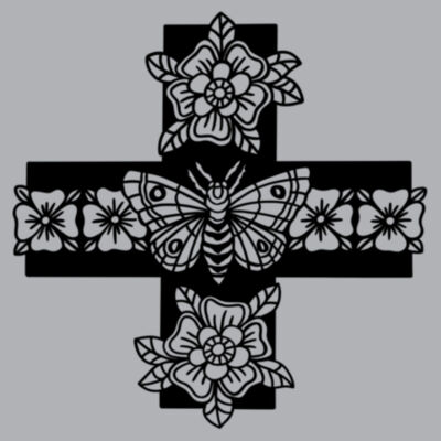 Moth Cross Tee Design