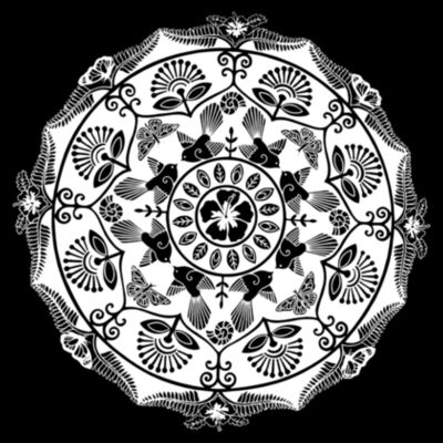 NZ Mandala in White Design