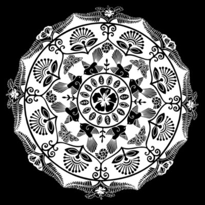 NZ Mandala in White Design