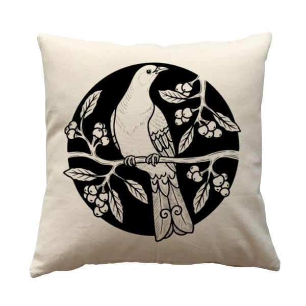 Kereru in Black Cushion Thumbnail