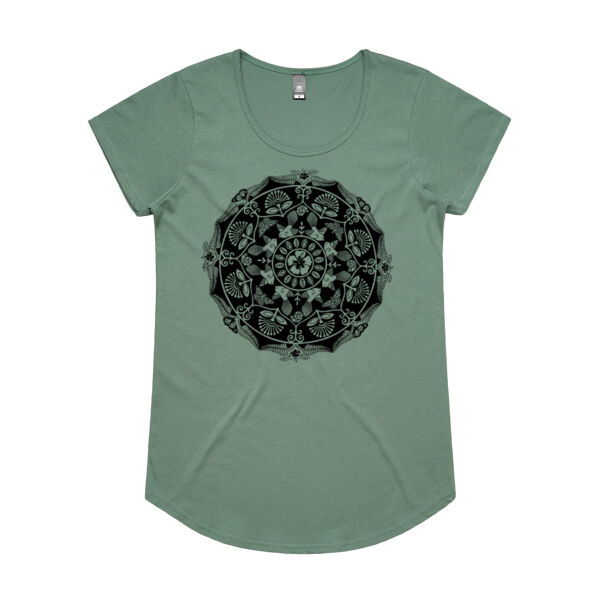 NZ Mandala - AS Colour Womens Maple Tee Thumbnail